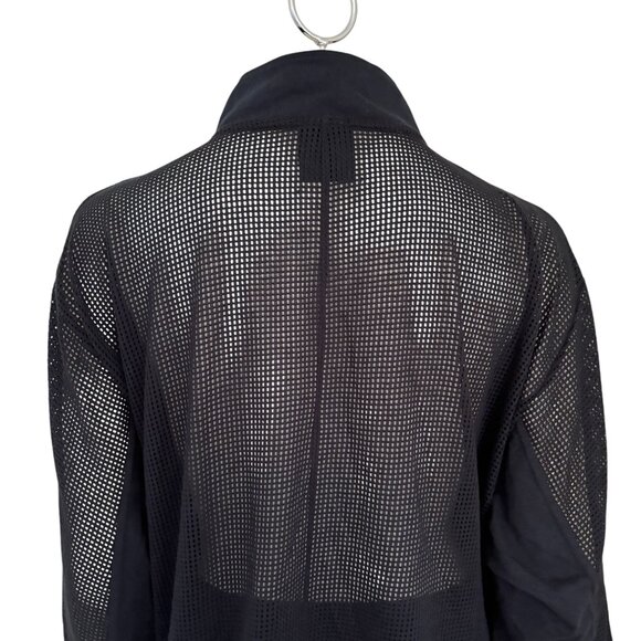 NIKE Long Sleeve Full Zip Sporty Mesh Jacket in Black SZ 2X - Picture 9 of 15